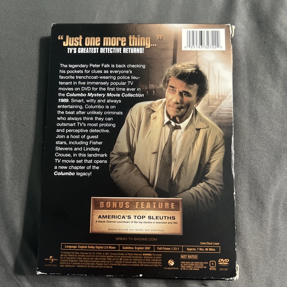 Columbo‎ Mystery Movie Collection 1989 DVD Set 3 Disc Peter Falk - Picture 2 of 6